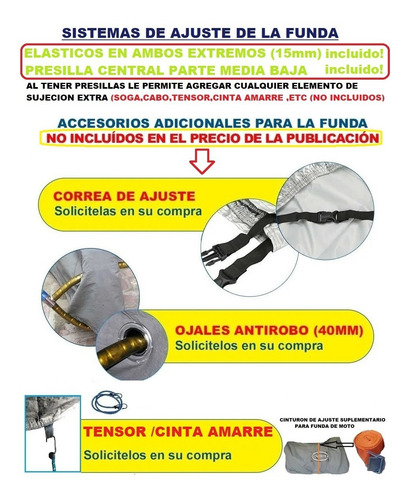 Imagen 7 de 10 de Funda Cubre Moto Premium Gruesa Impermeable Felpa Covertex
