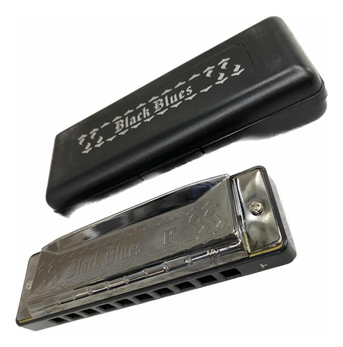 Gaita Boca Diatônica Hering Harmônica Black Blues Em Mi E