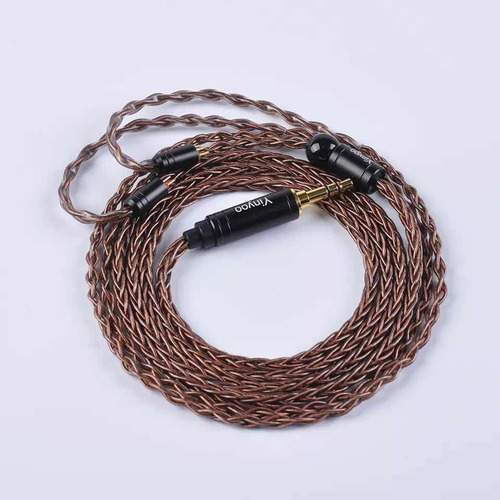 Imagen 4 de 5 de Cable De 8 Núcleos Plateado Yinyoo 3.5mm-2pin