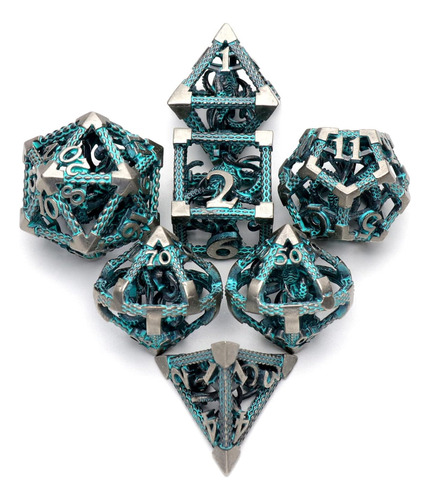 Dados D&d, Juego De Dados Poliédricos De Metal Juego De Rol