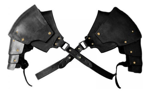 2 Hombro Medieval Pauldron Pirate Steampunk Para Negro