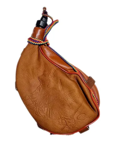 Bota En Cuero 100 Para Vino Ferias Fiesta Cabalgata 2 Litro