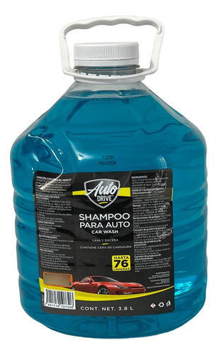 Shampoo Para Auto Car Wash Lava Y Encera 76 Lavadas 3.8 L