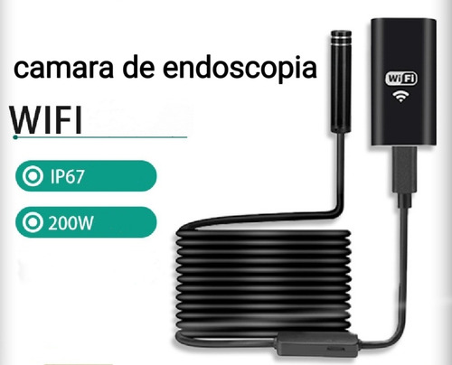 Camara De Endoscopia Wi Fi 2mp Ip 67 Resistente Al Agua 3 Mt