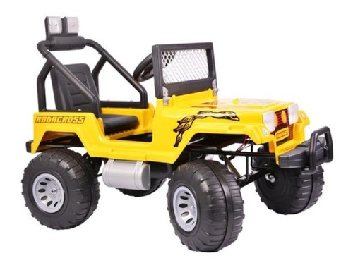 Camioneta a batería para niños Rodacross Wrangler color amarillo 220V-230V