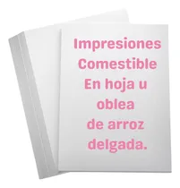 Comprar Impresión Comestible Perzonalizada En Oblea De Arroz Delgada
