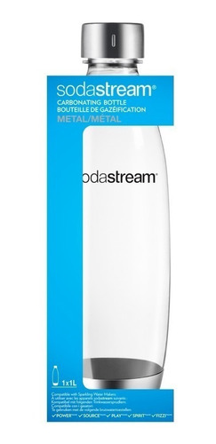 Sodastream Botella 1 Litro Combinada C/ Metal Lelab Original