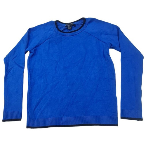 Sweater Forever 21 Color Azul Real/negro Talla S  Liso