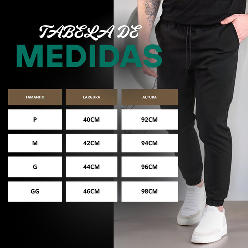 Kit 3 Calças Tactel Masculina Jogger Com Elastano Treino