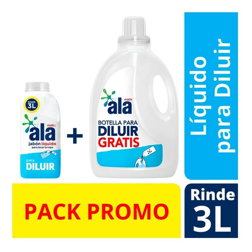Jabon Liquido Ala Para Diluir 500ml + Botella 3lt Vac Gratis