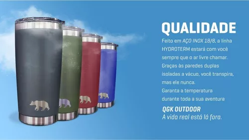 Garrafa Térmica Inox Agua 24h Gelada 12h Quente 709ml Branca QGK