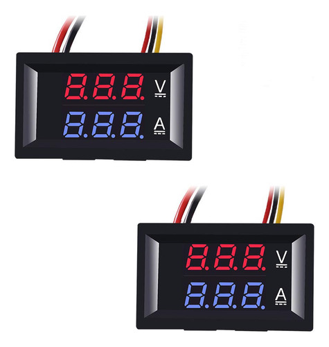 2 Pzas Voltimetro Dc 100v Amperimetro Dc 10a Display Digital