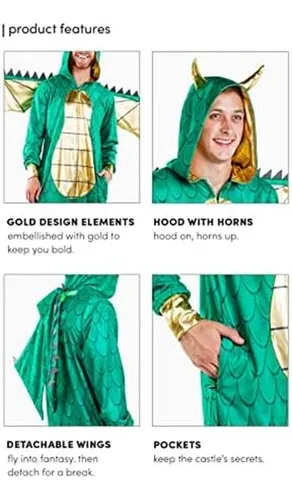 Disfraz De Dragón Para Hombre/talla L