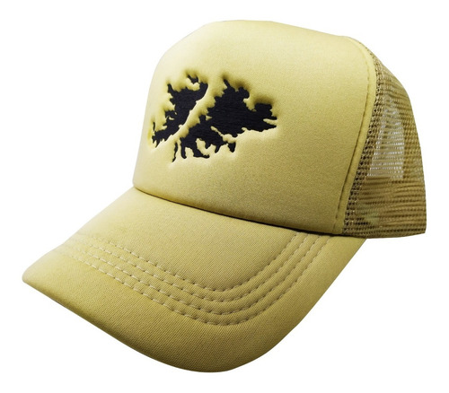 Imagen 3 de 5 de Gorra Trucker Islas Malvinas Argentinas Bordadas Beige