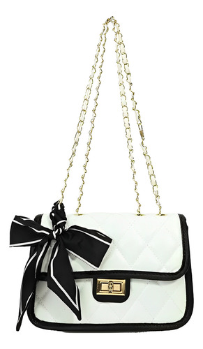 Crossbody Bolsos Hombro Bolsos Cadena Para Mujeres Color Blanco