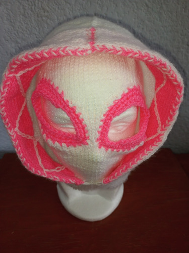 Gorro Completo Tejido Para Niña De Araña 