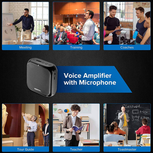 Amplificador De Voz Portátil Rolton, Megáfono Con Micrófono