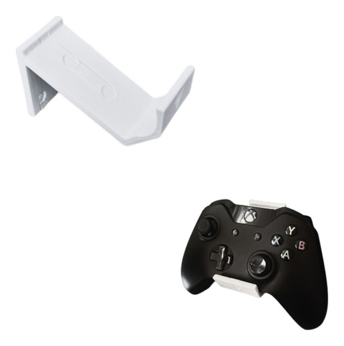 Suporte Para 1 Controle De Parede Gamer Ps4 Ps5 Xbox Ps3 Cor Branco