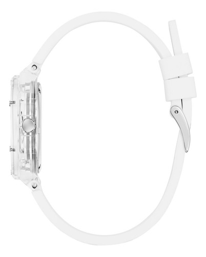 Reloj Guess Mini Hype Mujer Arcoiris Bisel Claro Fondo Blanco