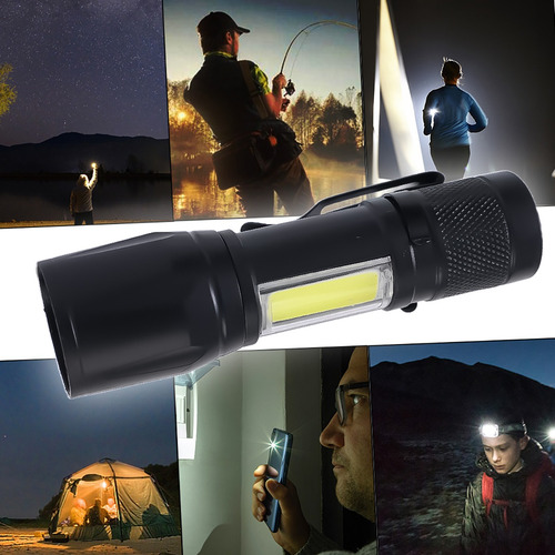 Linterna Cob Light Portátil Con Zoom Led.