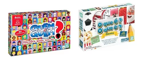 Kit Quem É Quem + O Que É O Que É? Jogo Divertido Em Família