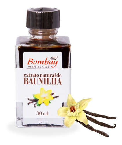 Extrato De Baunilha Natural 30ml Bombay