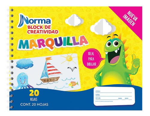 Block De Creatividad Dibujo Marquilla Norma Con 20 Hojas