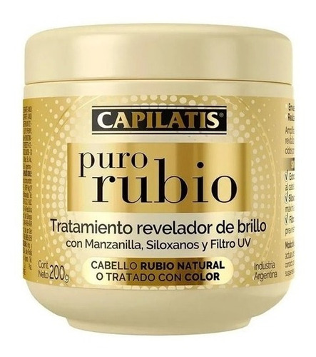 Capilatis Tratamiento Revelador De Brillo Puro Rubio X 200 G