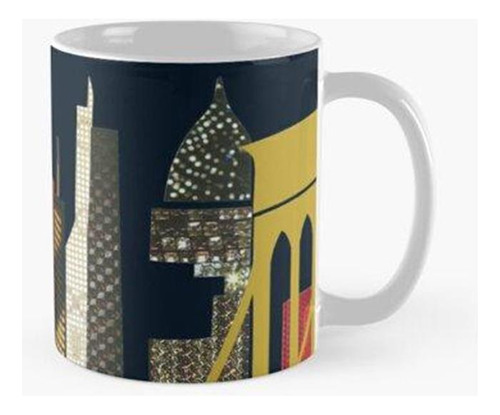 Taza X4 Paisaje Urbano De Nueva York Calidad Premium