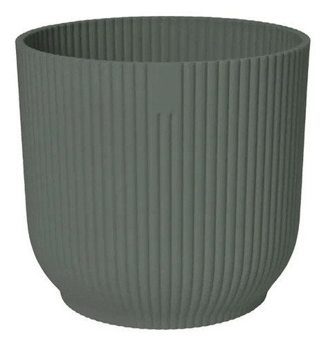 Maceta Plástico De Diseño Elegante Milan Premium Mod. 16 Verde Musgo Milan