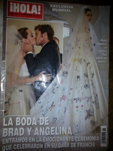 Lote De 2 Revistas Hola Angelina Jolie Y Brad Pitt