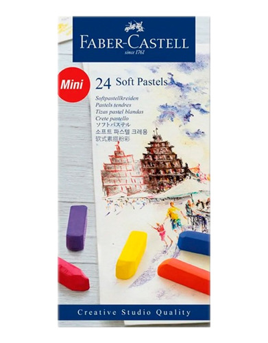 Tizas Faber Castell 24 Colores Pasteles Original