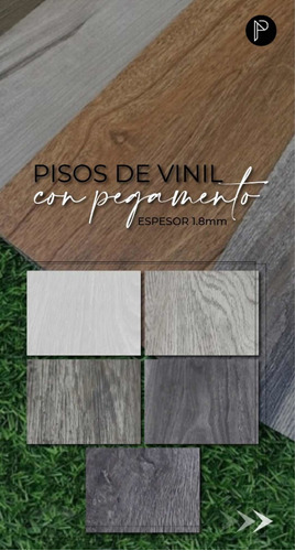 Piso Vinil Y Vinyl Paredes Con Pegamento 1.8mm De Espesor