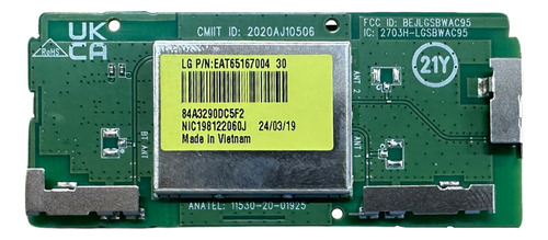 Módulo Wifi Bluetooth 50um670h0ua 55lx1qpsa Tv LG