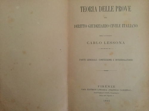 Teoria Delle Prove Nel Diritto Giudiziario Civile Italiano