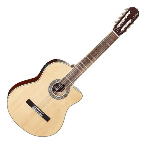 Violão Nylon Elétrico Hofma Hmc227 Natural 7 Cordas