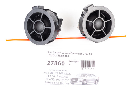 Par Twitter Coluna Chevrolet Onix 1.0 Lt 2022 26216360 (Usado)
