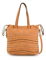 Comprar Cartera Tote Amphora Tais Dos Asas De Símil Cuero Camel Asas Color Camel