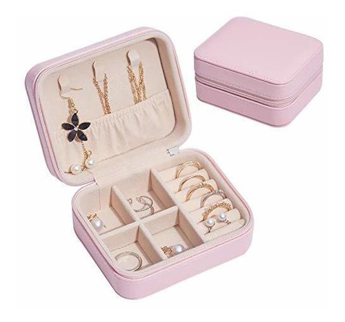 Joyero - Small Faux Leather Travel Jewelry Box Organizer Dis