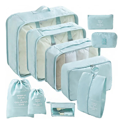 Set De Maquillaje Digital De 10 Piezas Con Bolsa De Viaje, C
