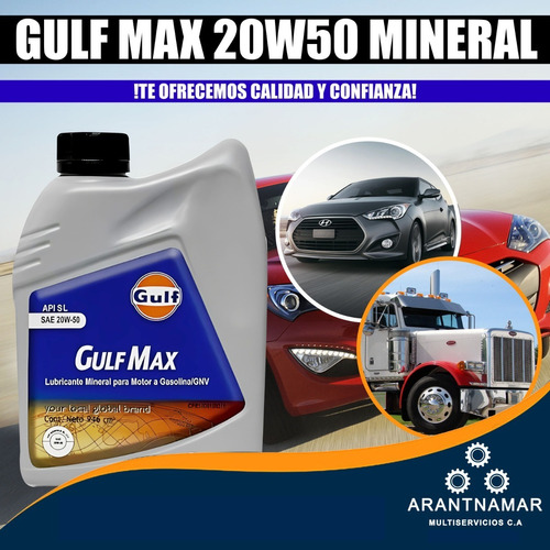 Aceite 20w50 Mineral Gulf