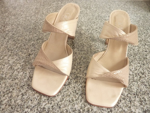 Sandalias Cuero Combinadas Finas Marca Graciel  Oferta