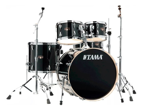 Bateria Tama ''imperialstar'' De 5 Pzas. Negro Rayado Con At