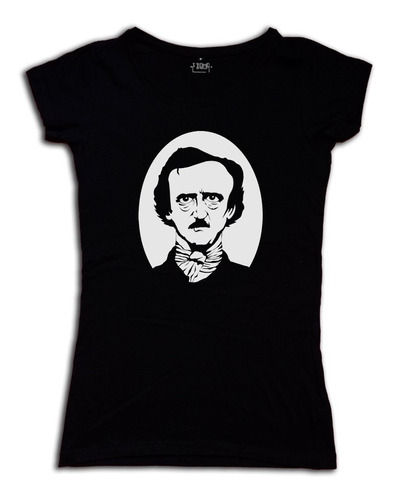 Remera Mujer Edgar Allan Poe El Cuervo Gato Negro Talles