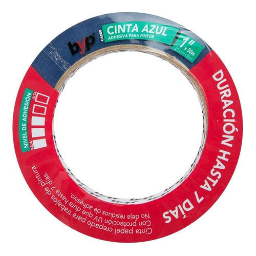 Cinta Azul Adhesiva Para Pintor 1 X 50m Byp