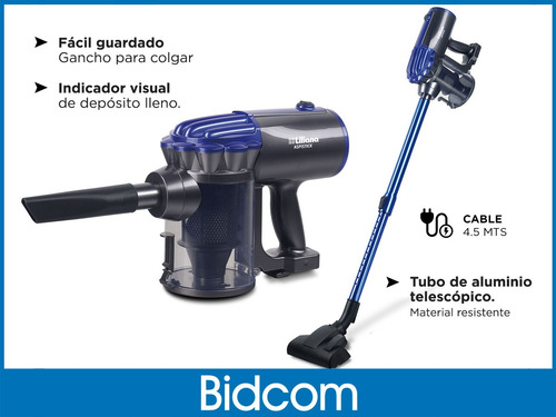 Aspiradora Vertical Liliana Aspistick LA150 0.5L negra y azul 220V