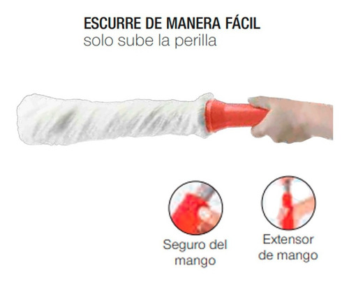 Trapeador De Microfibra Wringer Mop Fuller Pinto