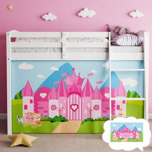 Cortinas Cama Litera Castillo - Infantiles Y Personalizables