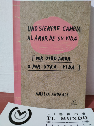 Uno Siempre Cambia Al Amor De Su Vida - Libro Amalia Andrade