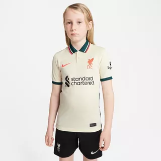 Camiseta Nike Liverpool Ii 2021/22 Torcedor Infantil